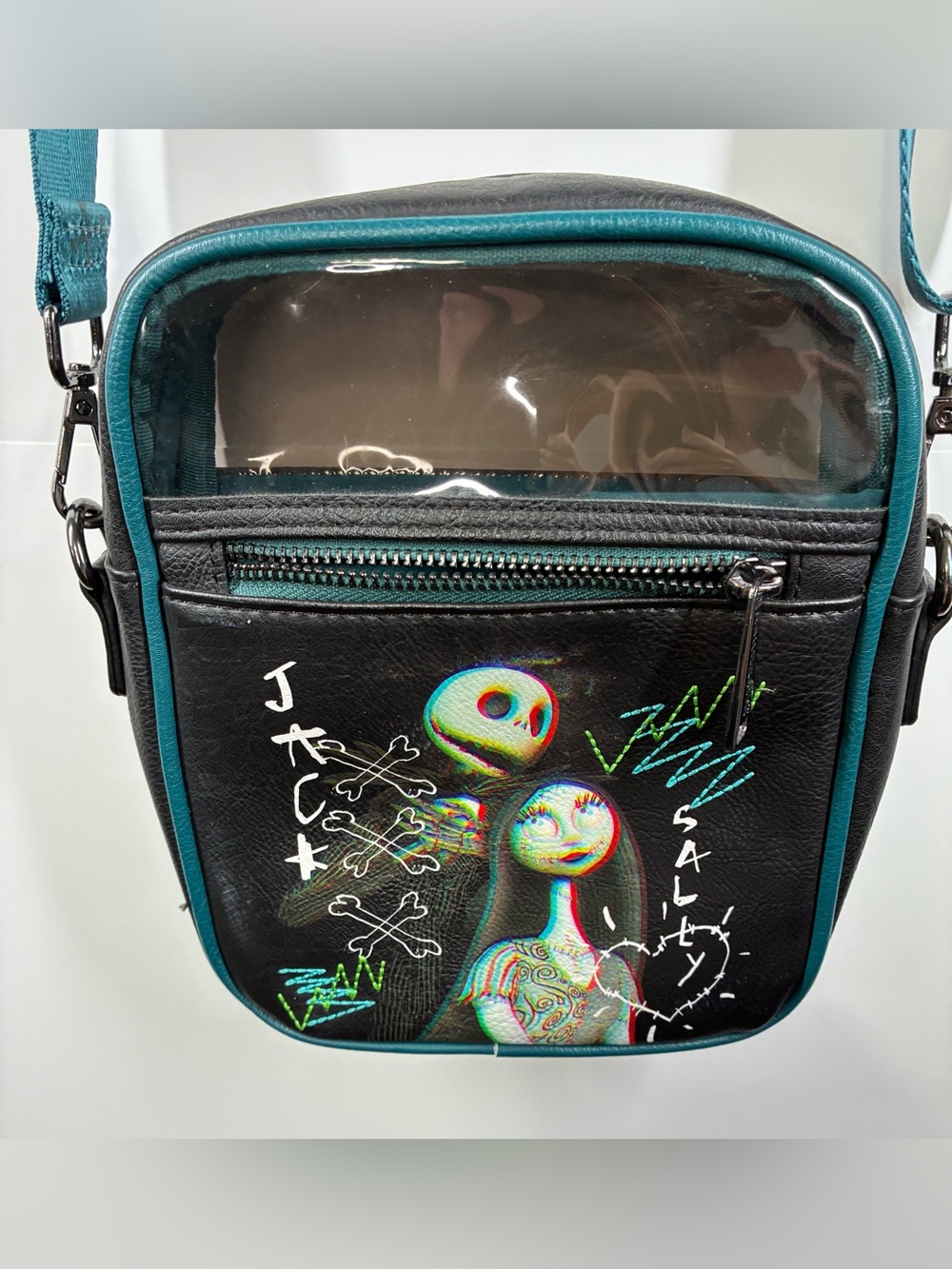 Disney Parks Loungefly Nightmare Before Christmas Jack Sally Crossbody Bag